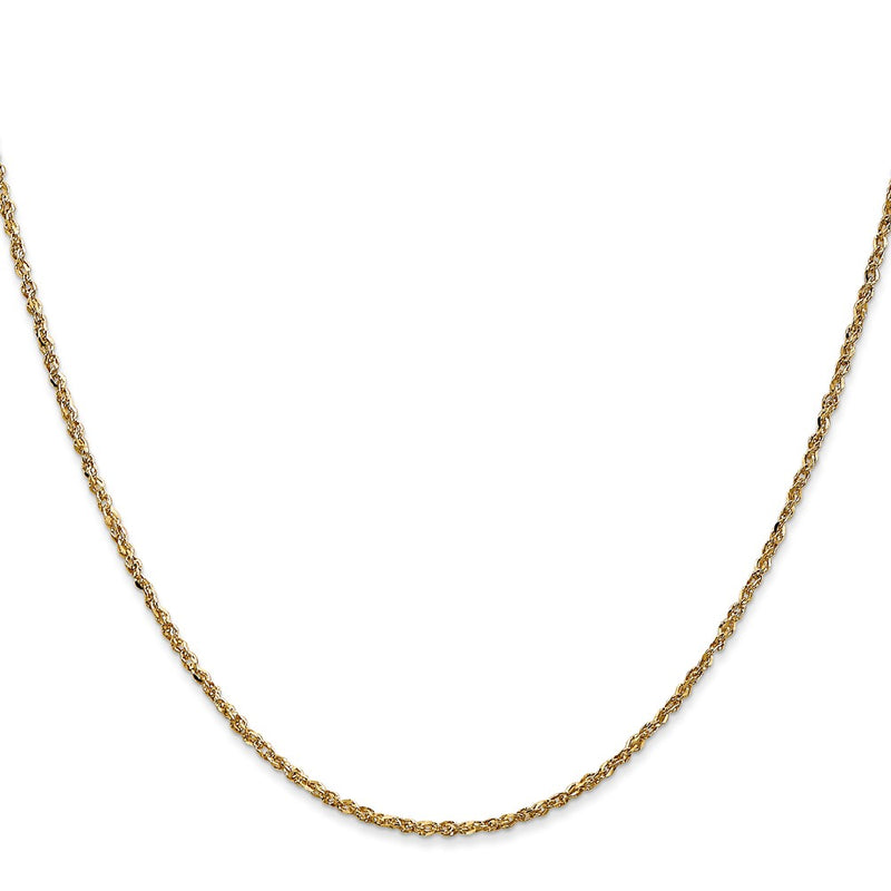 14K Yellow Gold 14 Inch 1.7mm Ropa With Lobster Clasp Chain Necklace
