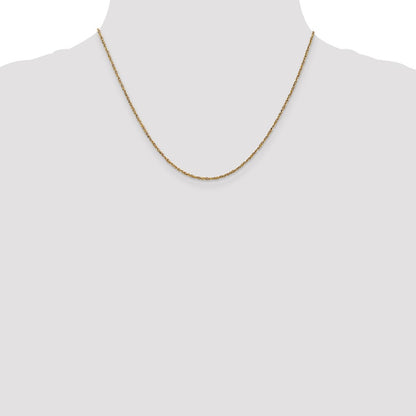 14K Yellow Gold 1.7mm Ropa With Lobster Clasp Chain Necklace