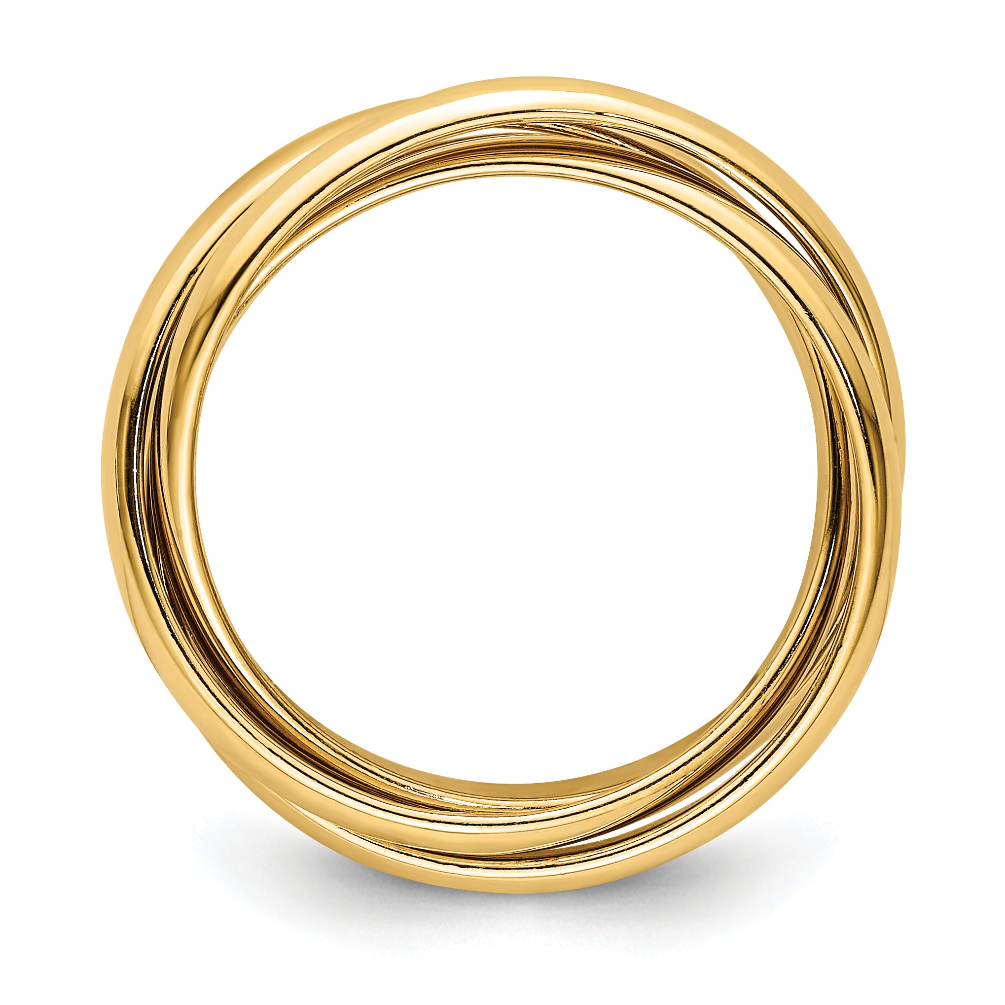 14K Yellow Gold Polished Rolling Ring