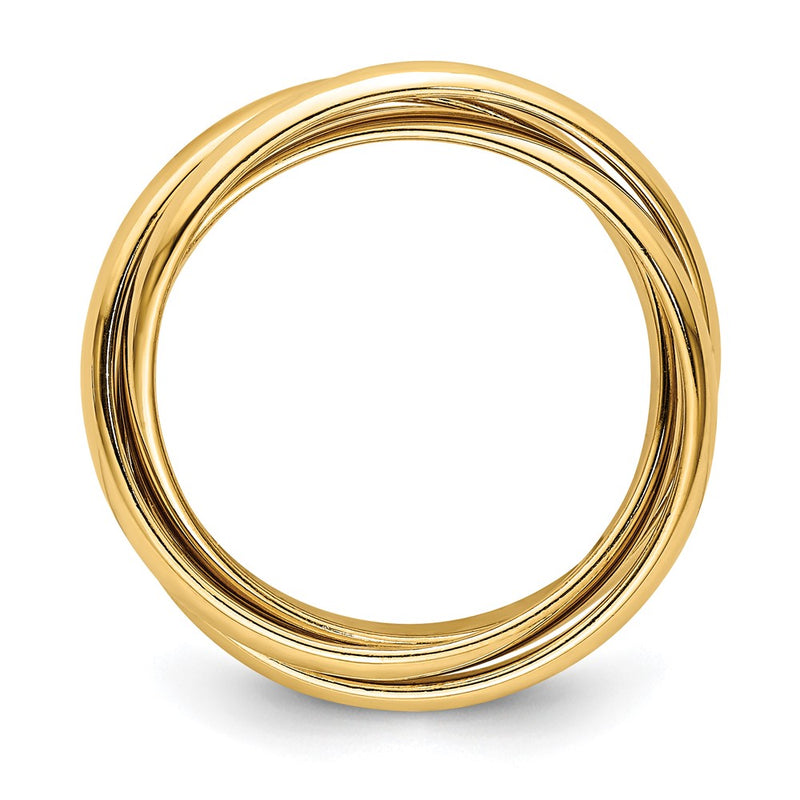 14K Yellow Gold Polished Rolling Ring