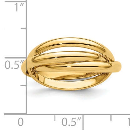 14K Yellow Gold Polished Rolling Ring