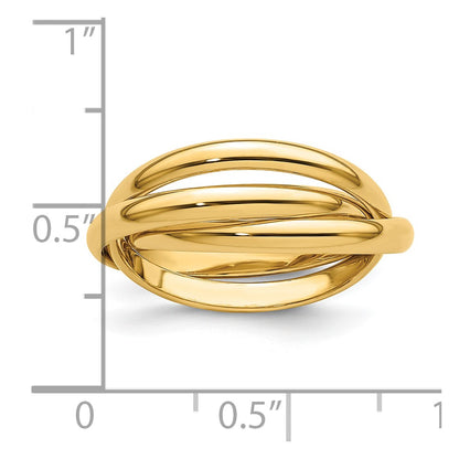 14K Yellow Gold Polished Rolling Ring