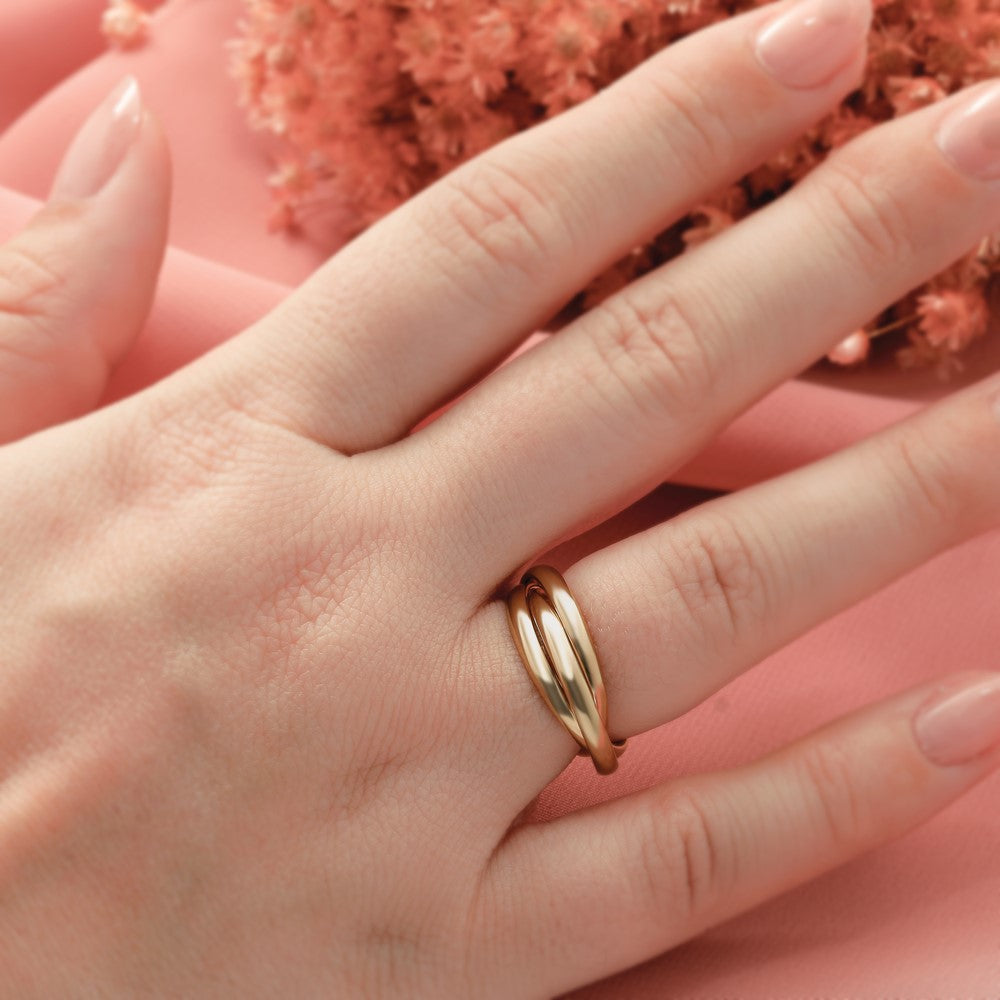 14K Yellow Gold Polished Rolling Ring
