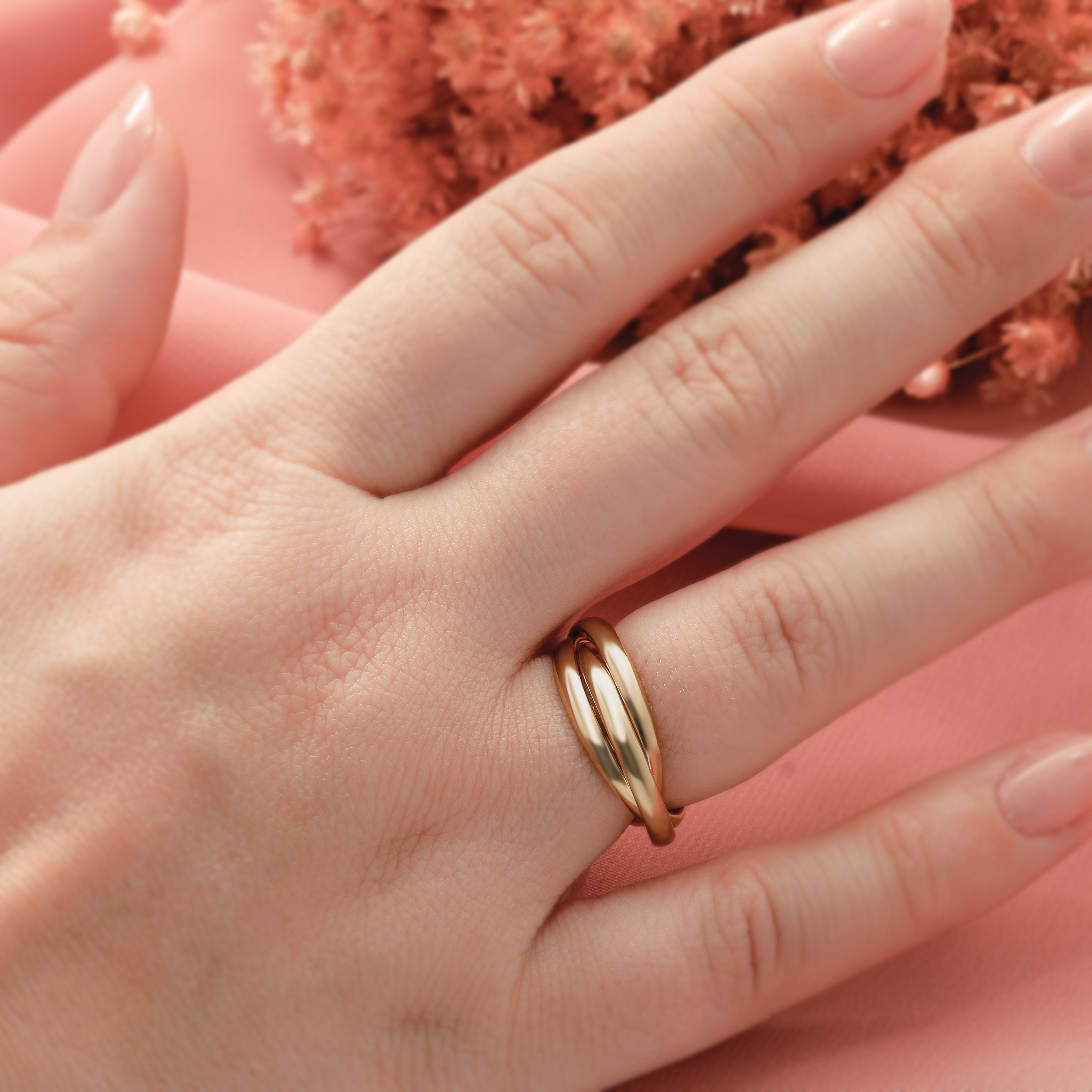 14K Yellow Gold Polished Rolling Ring