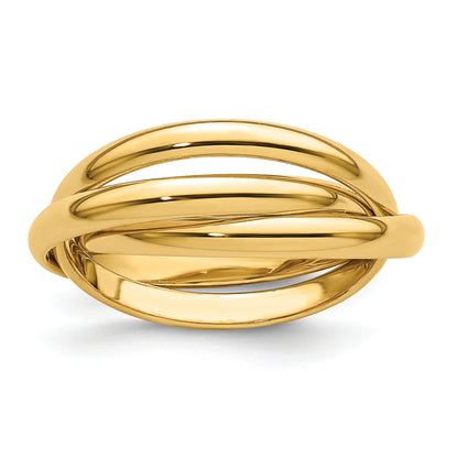 14K Yellow Gold Polished Rolling Ring