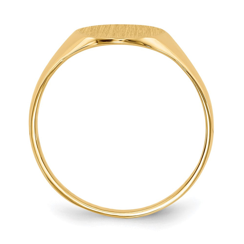Sterling Silver Alloy With 10K Yellow Plating 11.0X9.5mm Closed Back Signet Ring