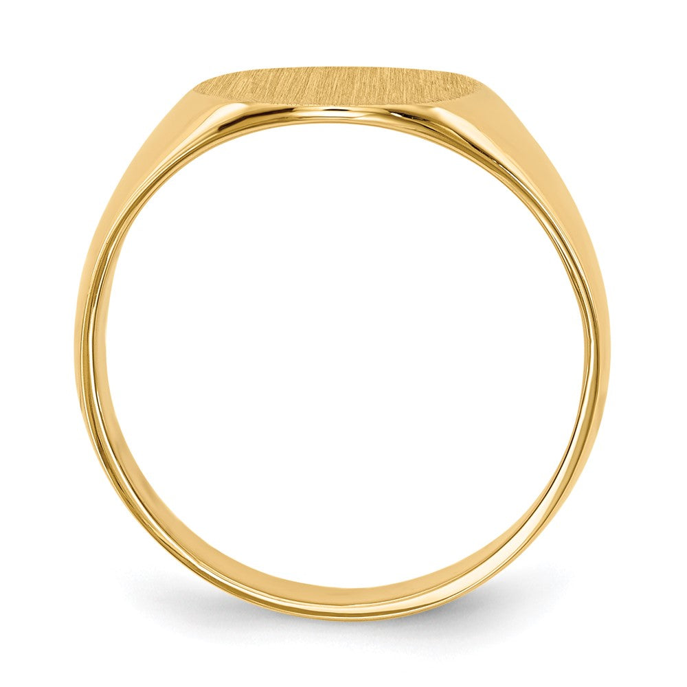10K Yellow Gold 11.5X10.0mm Closed Back Signet Ring