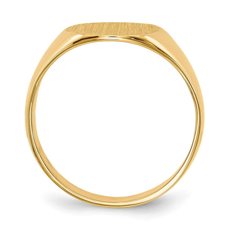 14K Yellow Gold 11.5x10.0mm Closed Back Signet Ring