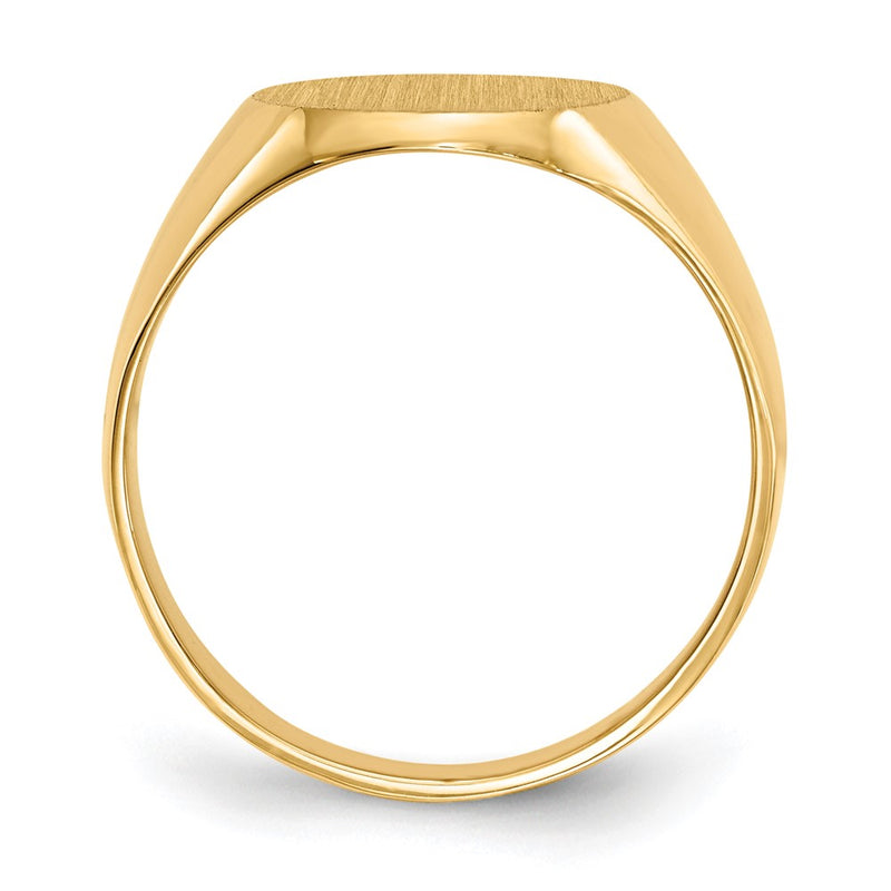 14K Yellow Gold 12.5x11.0mm Closed Back Signet Ring