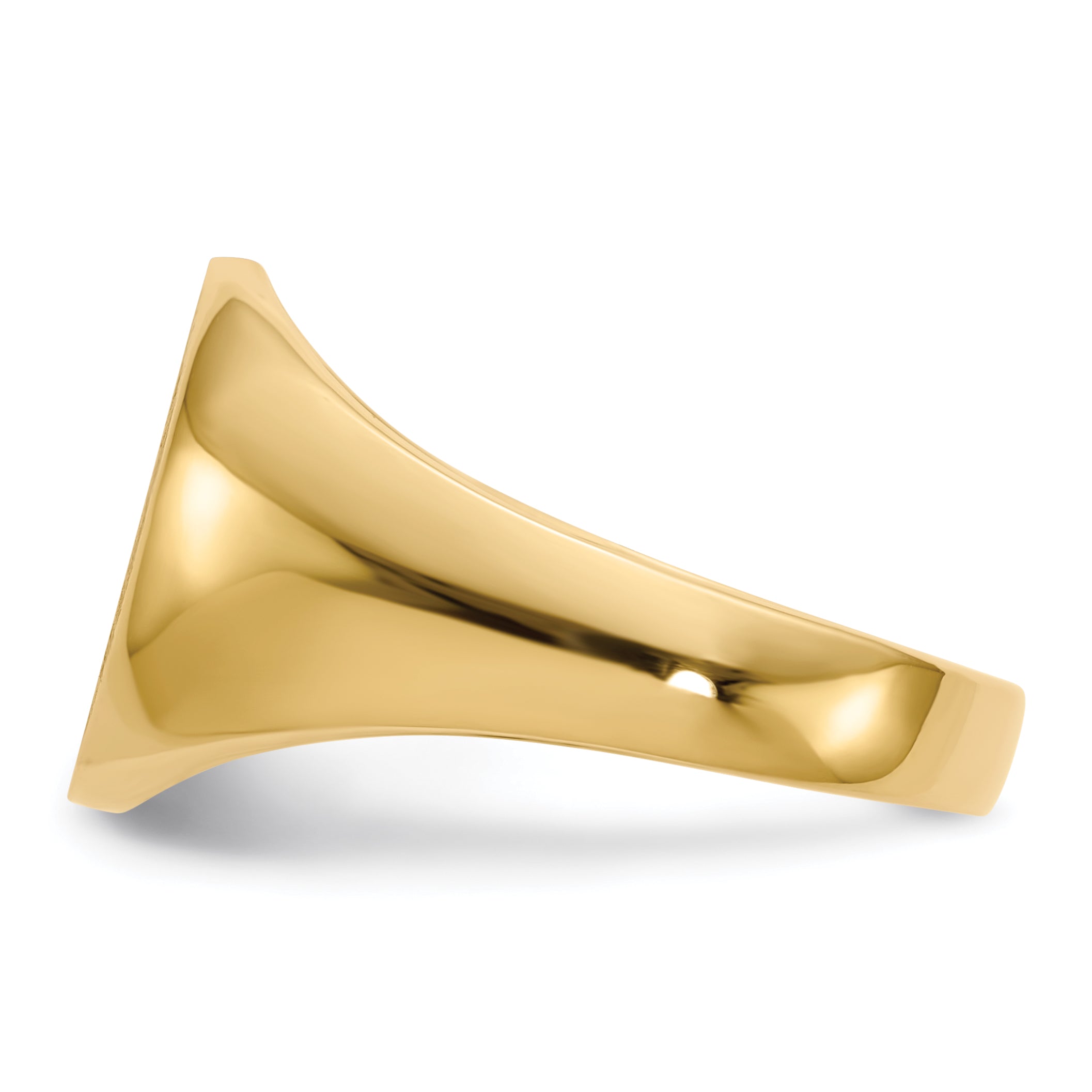 10K Yellow Gold 10Ky 14.5X12.0mm Closed Back Men'S Signet Ring