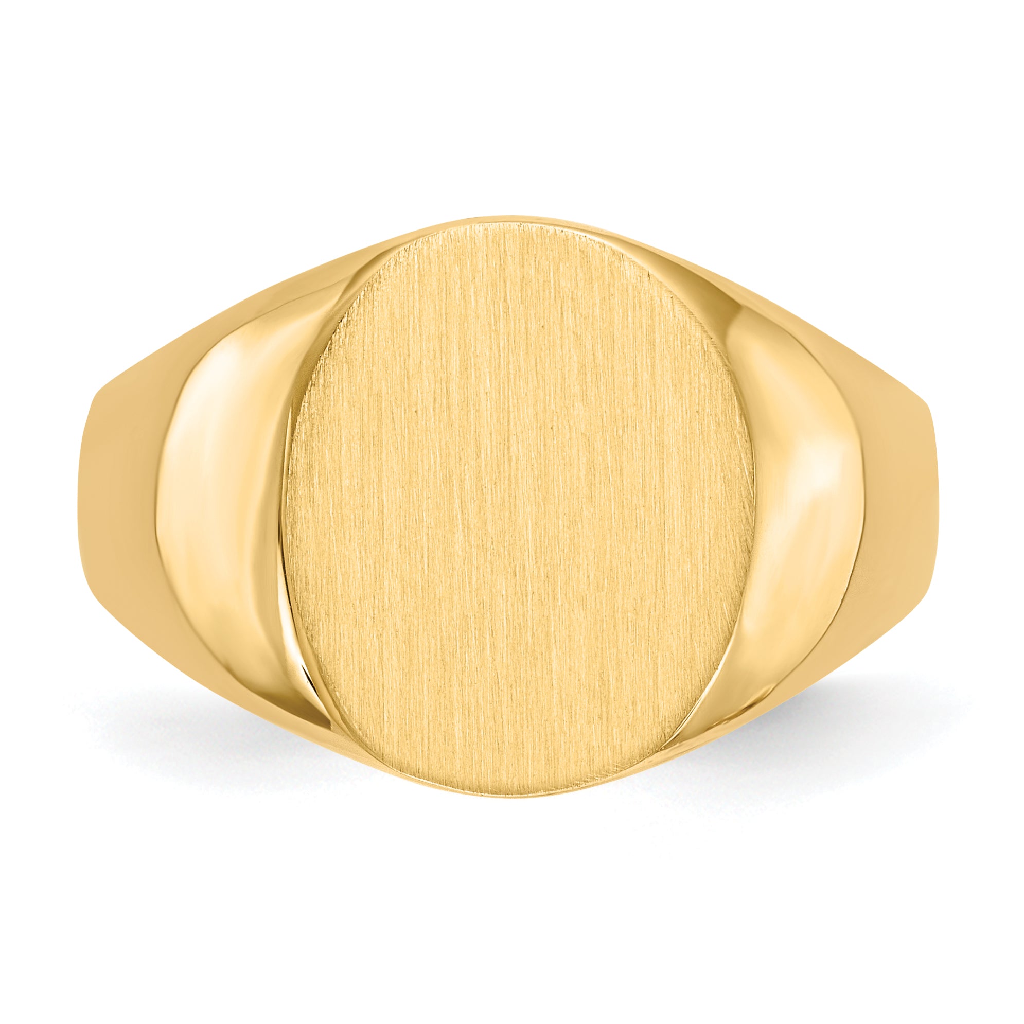 10K Yellow Gold 10Ky 14.5X12.0mm Closed Back Men'S Signet Ring