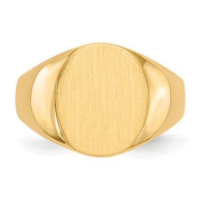 10K Yellow Gold 10Ky 14.5X12.0mm Closed Back Men'S Signet Ring