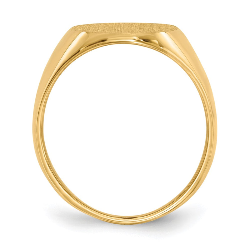 14K Yellow Gold 16.0x13.0mm Closed Back Signet Ring