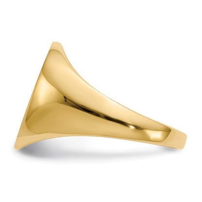 10K Yellow Gold 10Ky 16.0X13.0mm Closed Back Signet Ring