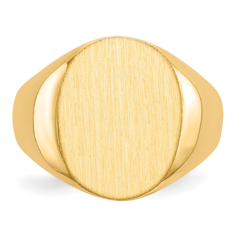 10K Yellow Gold 10Ky 16.0X13.0mm Closed Back Signet Ring