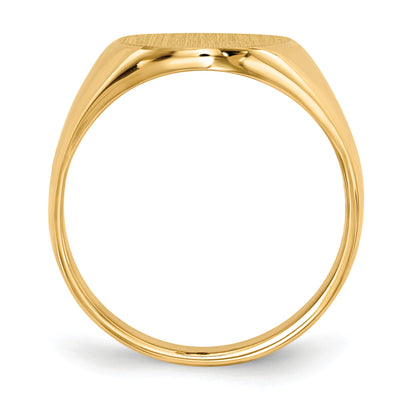 10K Yellow Gold 10Ky 18.0X14.0mm Closed Back Men'S Signet Ring