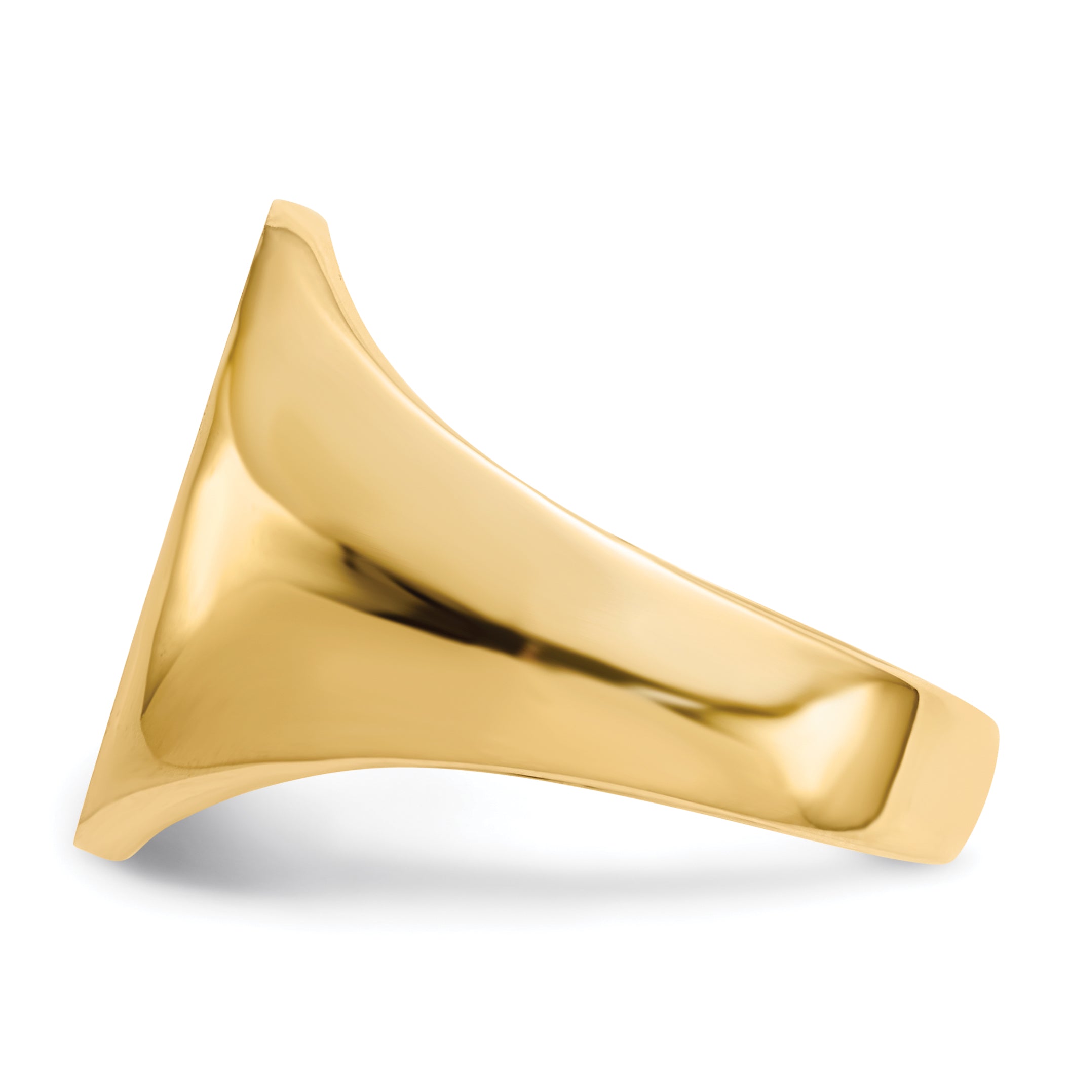 10K Yellow Gold 10Ky 18.0X14.0mm Closed Back Men'S Signet Ring