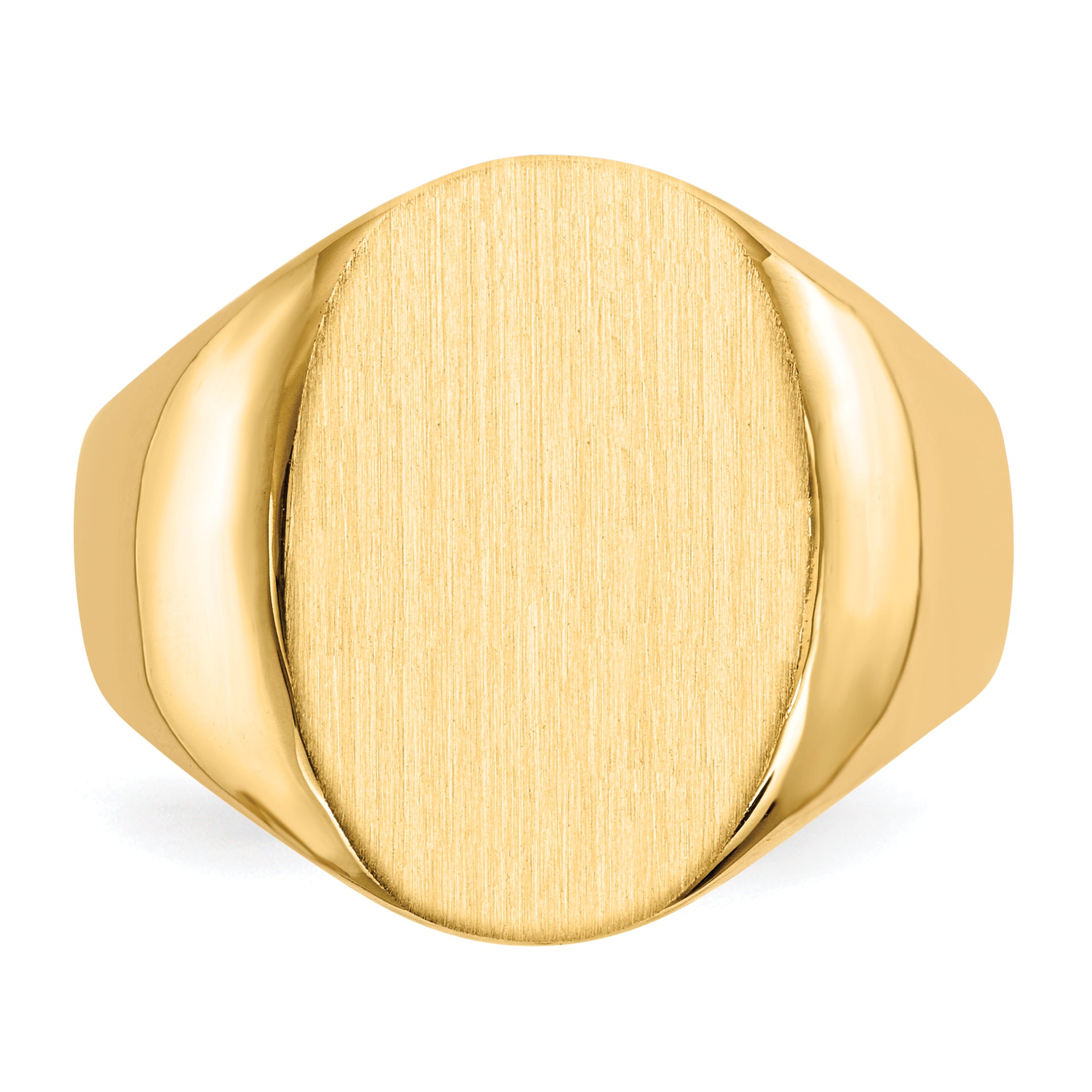 10K Yellow Gold 10Ky 18.0X14.0mm Closed Back Men'S Signet Ring