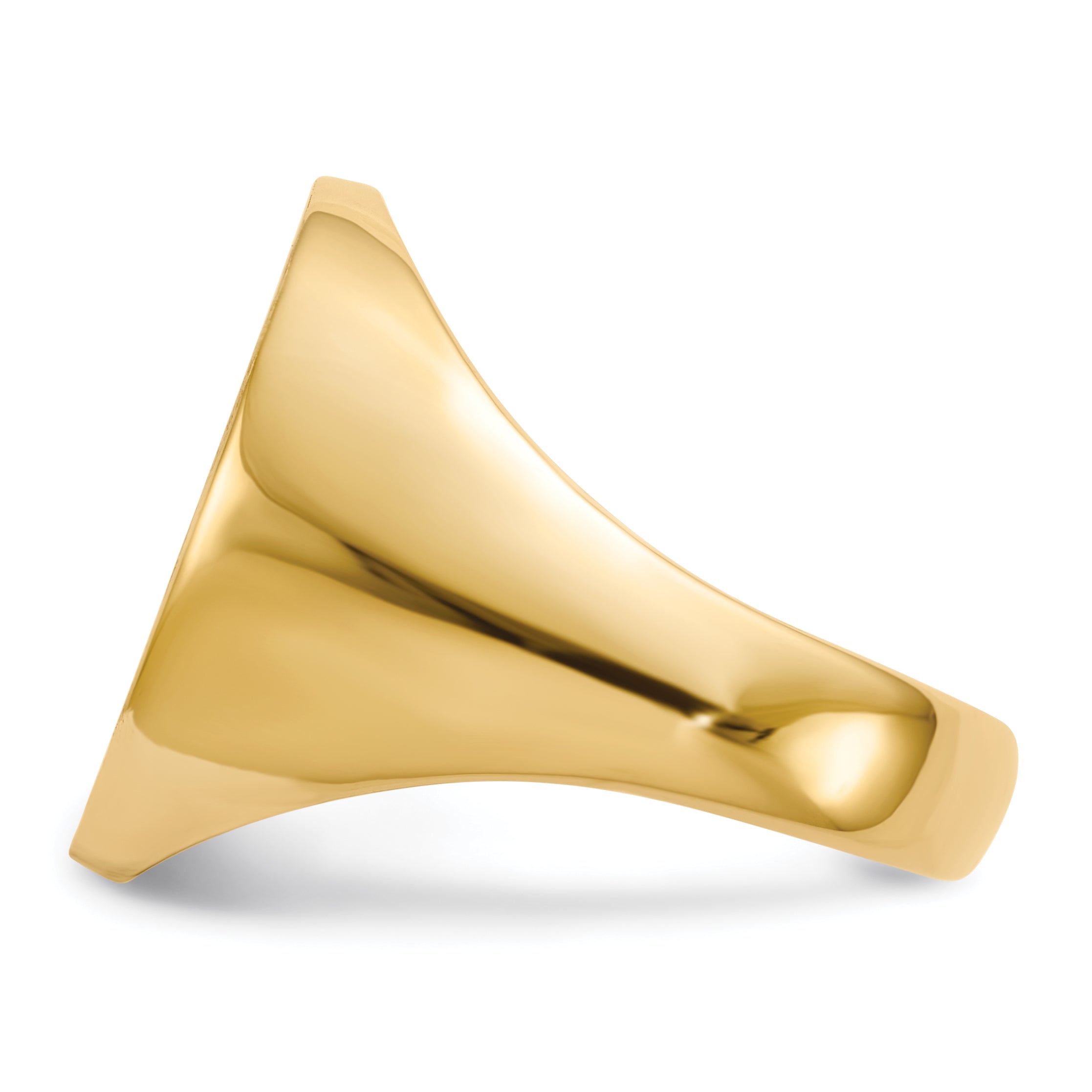 10K Yellow Gold 15.5X19.0mm Closed Back Mens Signet Ring