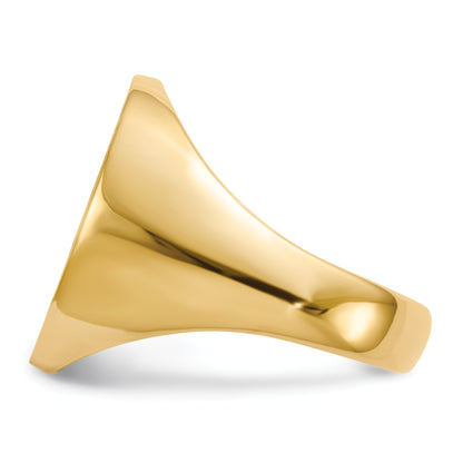 10K Yellow Gold 15.5X19.0mm Closed Back Mens Signet Ring