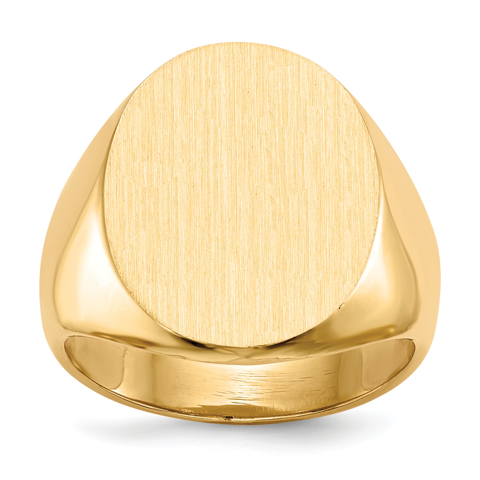 10K Yellow Gold 15.5X19.0mm Closed Back Mens Signet Ring