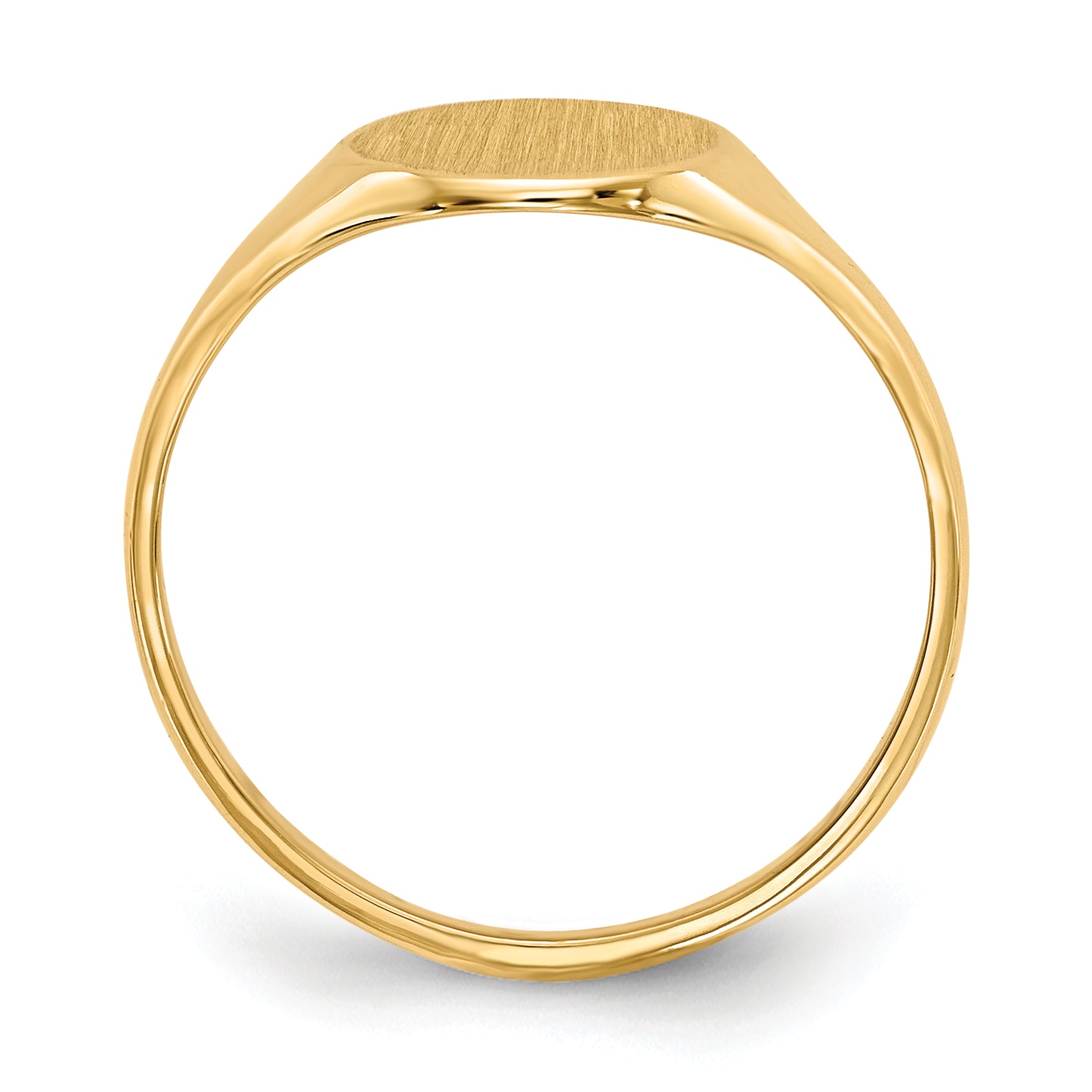10K Yellow Gold 10.0x8.5mm Open Back Signet Ring