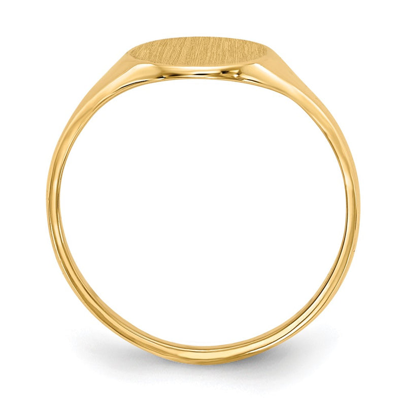 10K Yellow Gold 10.0x8.5mm Open Back Signet Ring