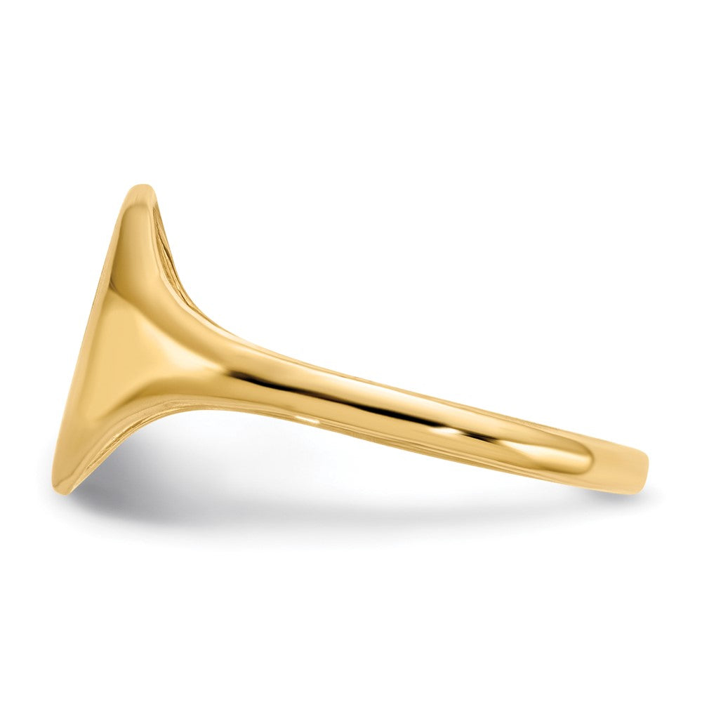 14K Yellow Gold 9.5 x 8.0mm Open Back Signet Ring