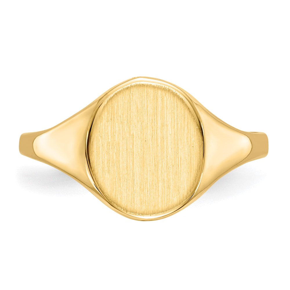 14K Yellow Gold 9.5 x 8.0mm Open Back Signet Ring