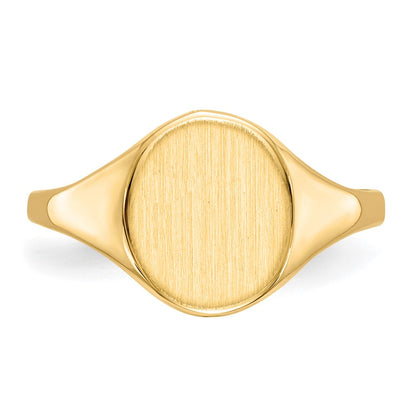 14K Yellow Gold 9.5 x 8.0mm Open Back Signet Ring