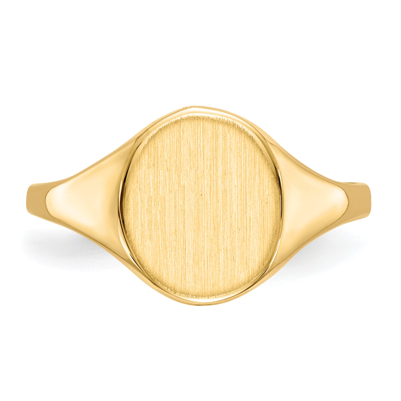 10K Yellow Gold 10.0x8.5mm Open Back Signet Ring