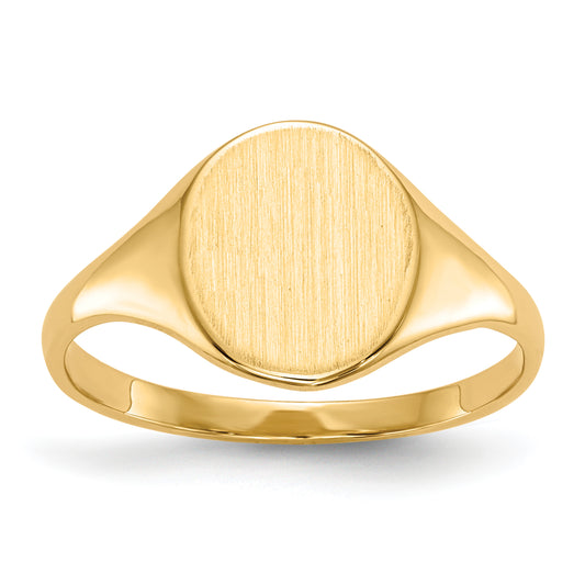 10K Yellow Gold 10.0x8.5mm Open Back Signet Ring