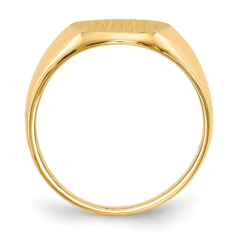 14K Yellow Gold 12.5x11.0mm Open Back Signet Ring