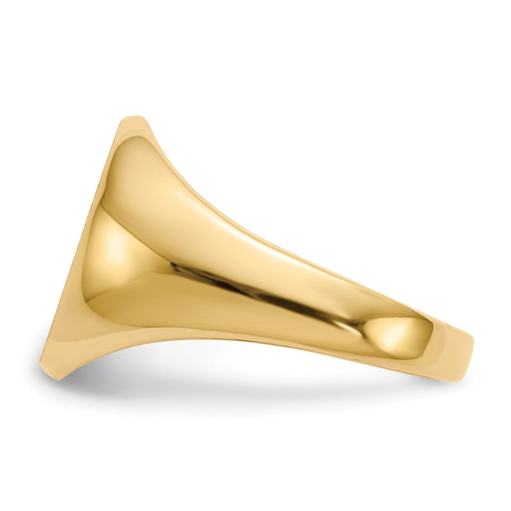 10K Yellow Gold 10Ky 12.5X11.0mm Open Back Signet Ring
