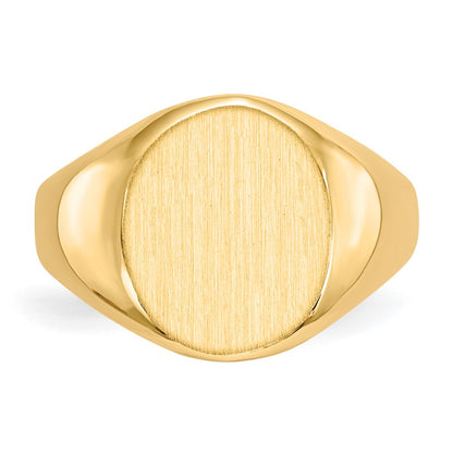 10K Yellow Gold 10Ky 12.5X11.0mm Open Back Signet Ring