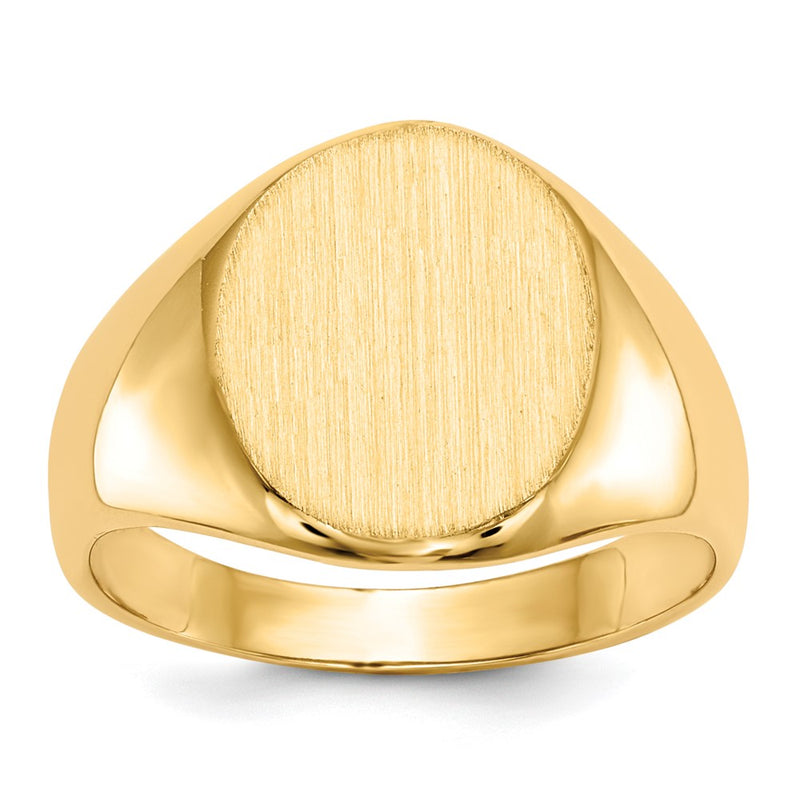 10K Yellow Gold 10Ky 12.5X11.0mm Open Back Signet Ring