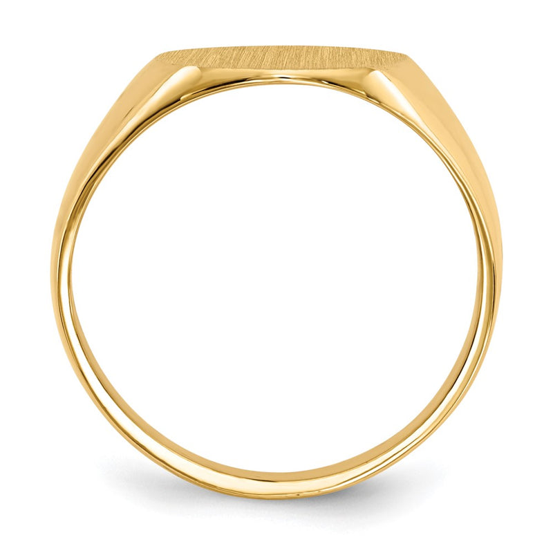 14K Yellow Gold 12.5x11.5mm Open Back Mens Signet Ring