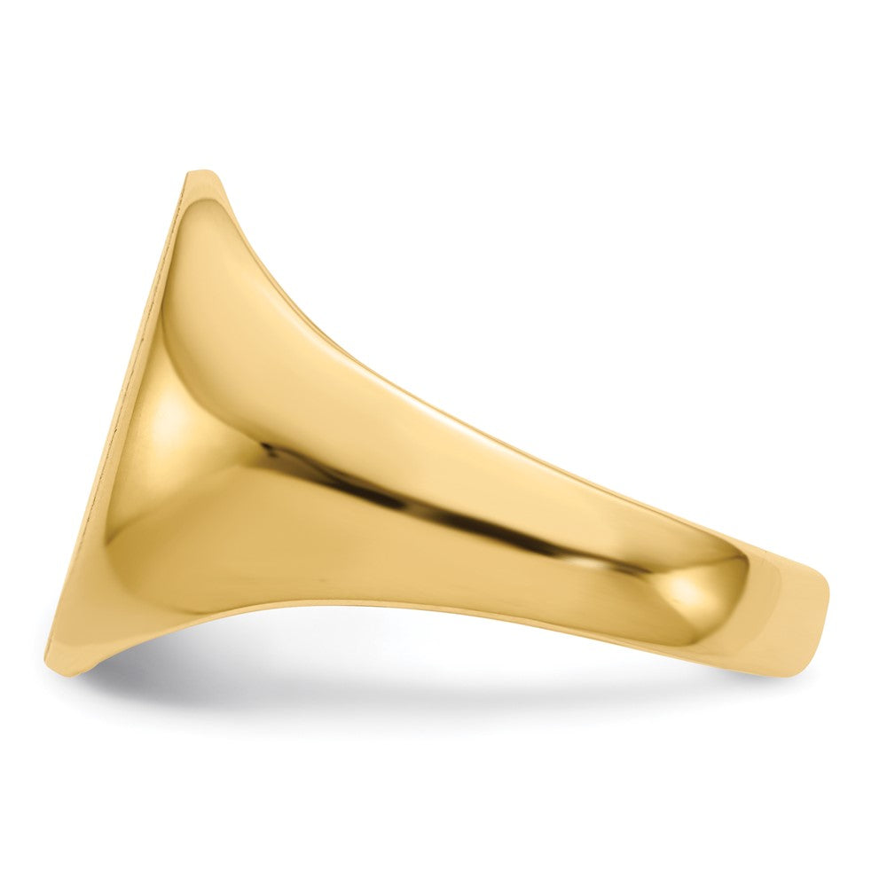 14K Yellow Gold 16.0x12.5mm Open Back Men's Signet Ring
