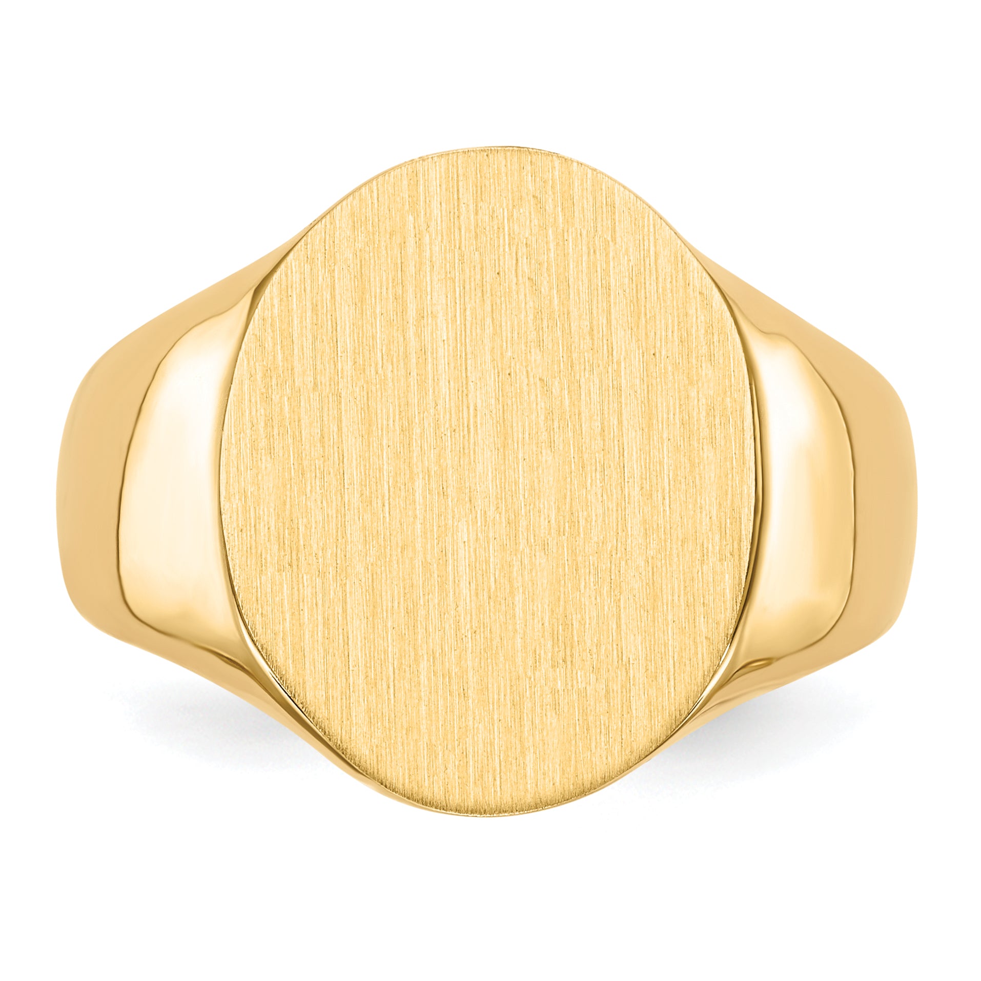 10K Yellow Gold 16.0X14.0mm Open Back Men'S Signet Ring