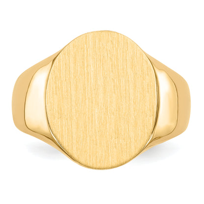 10K Yellow Gold 16.0X14.0mm Open Back Men'S Signet Ring