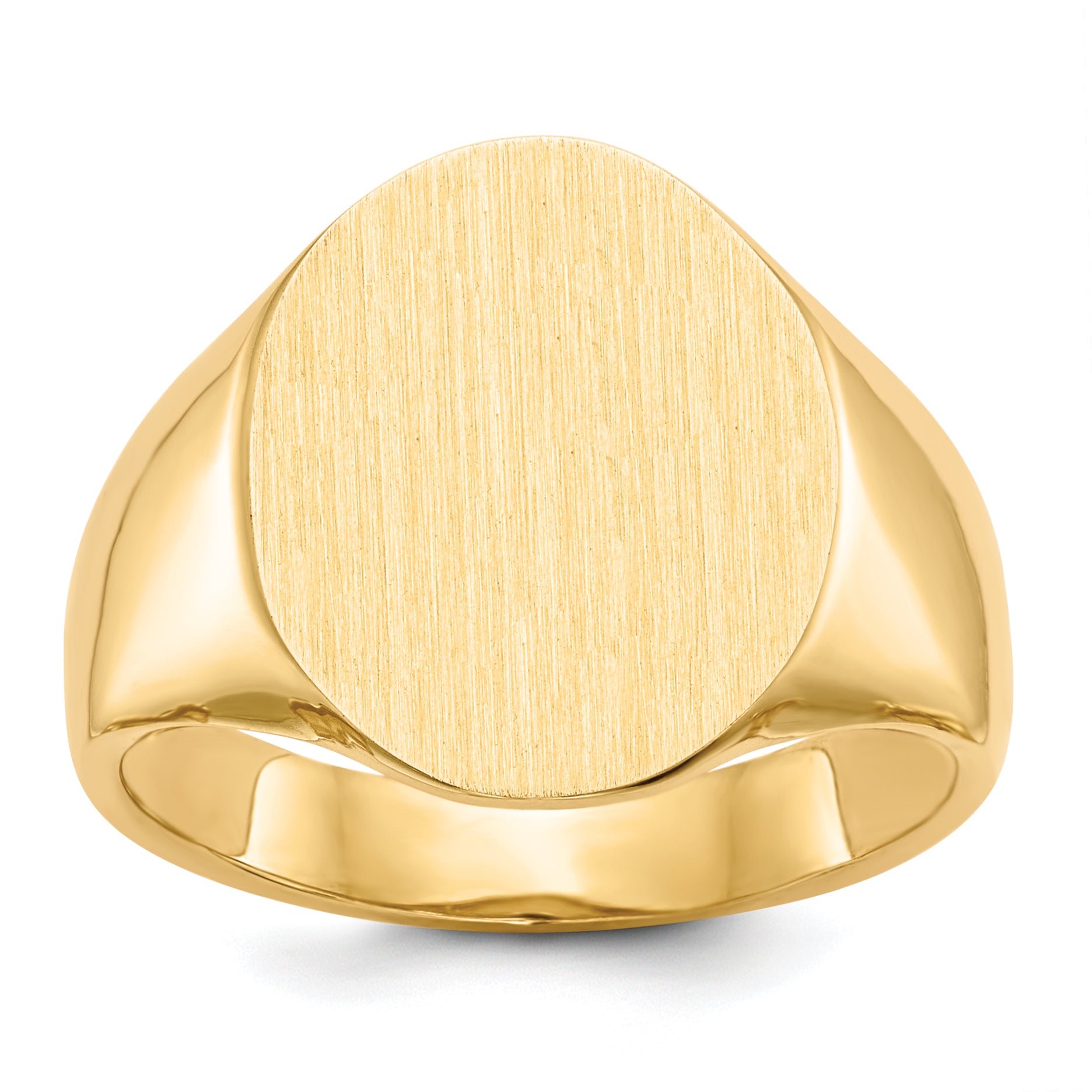 10K Yellow Gold 16.0X14.0mm Open Back Men'S Signet Ring