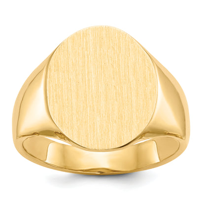 10K Yellow Gold 16.0X14.0mm Open Back Men'S Signet Ring