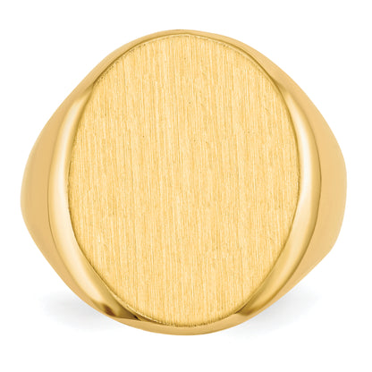 14K Yellow Gold 20.0x16.5mm Open Back Men's Signet Ring