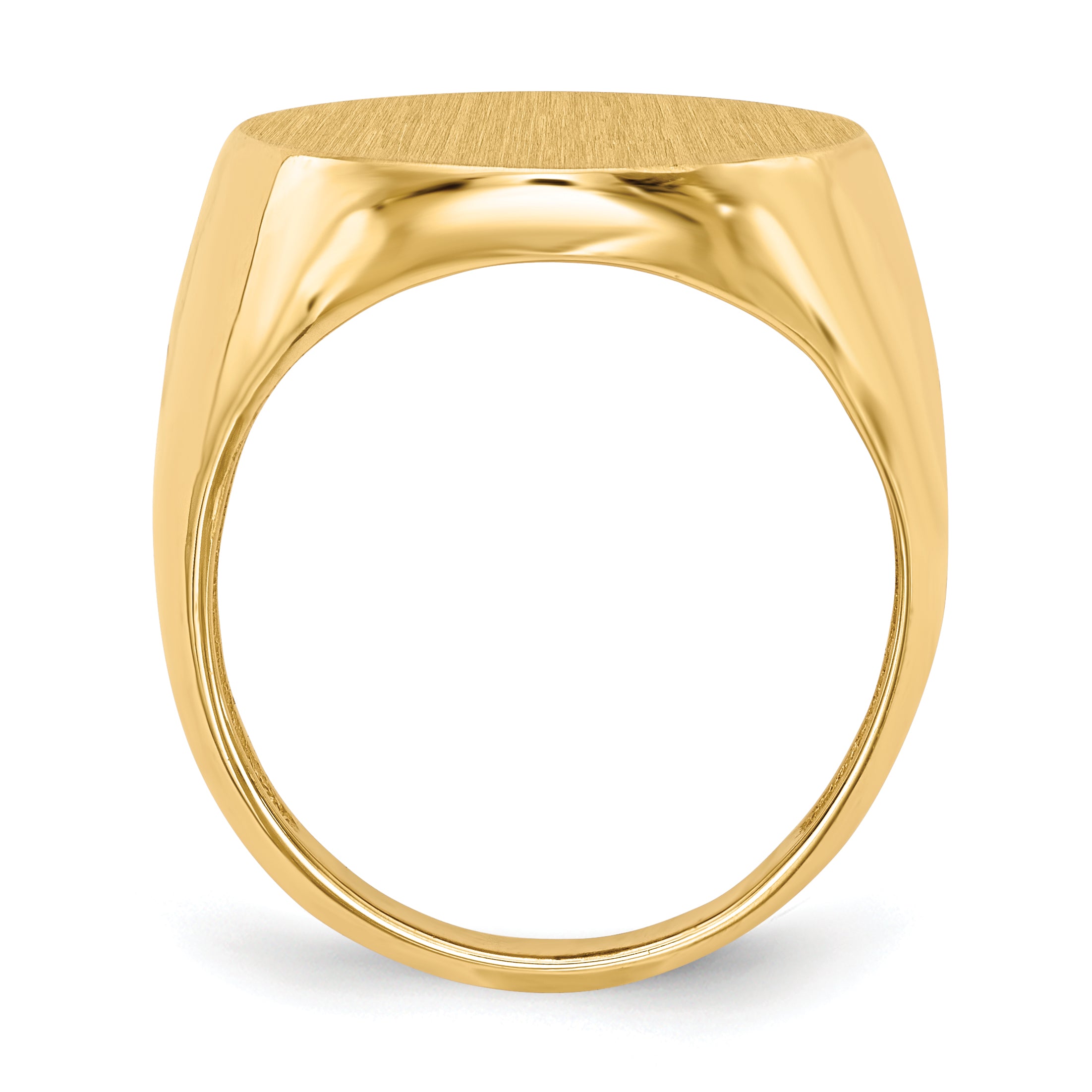 10K Yellow Gold 22.0X18.0mm Open Back Men'S Signet Ring