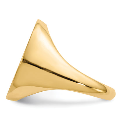 10K Yellow Gold 22.0X18.0mm Open Back Men'S Signet Ring