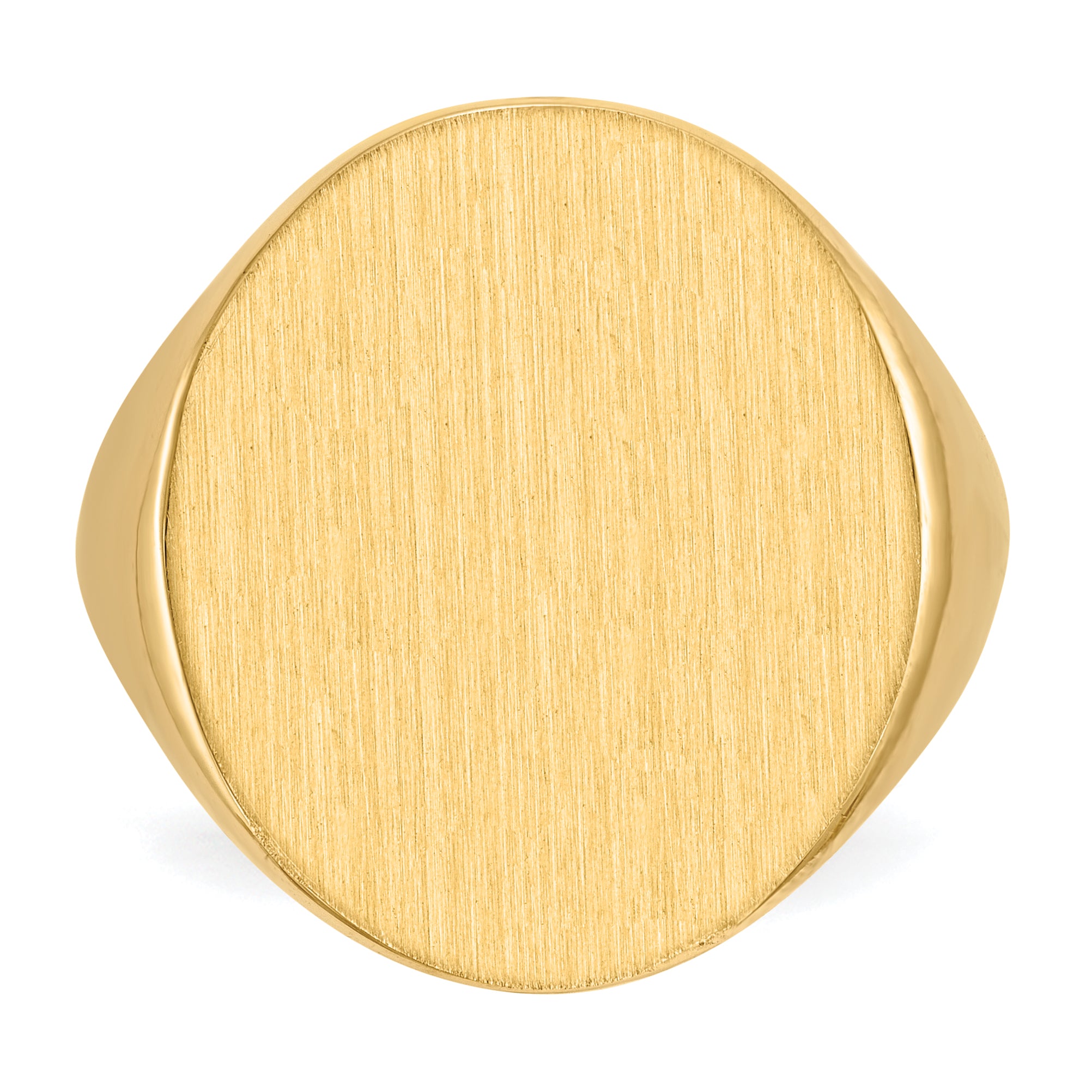 10K Yellow Gold 22.0X18.0mm Open Back Men'S Signet Ring