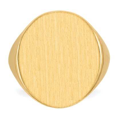 10K Yellow Gold 22.0X18.0mm Open Back Men'S Signet Ring