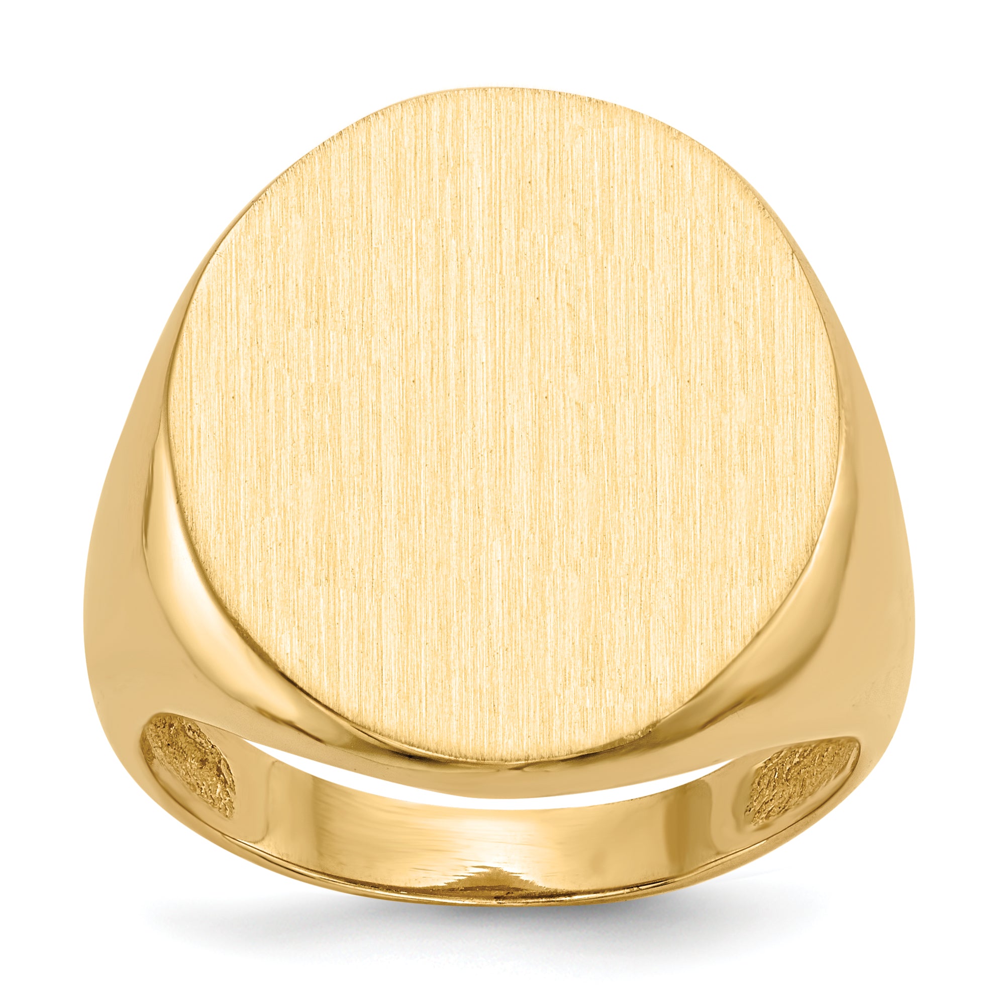 10K Yellow Gold 22.0X18.0mm Open Back Men'S Signet Ring