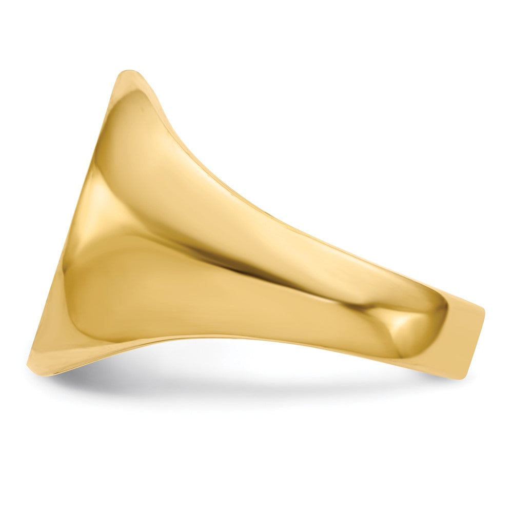 10K Yellow Gold 17.5x14.5mm Closed Back Men's Signet Ring