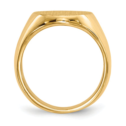 10K Yellow Gold 10Ky 17.5X14.0mm Closed Back Men'S Signet Ring